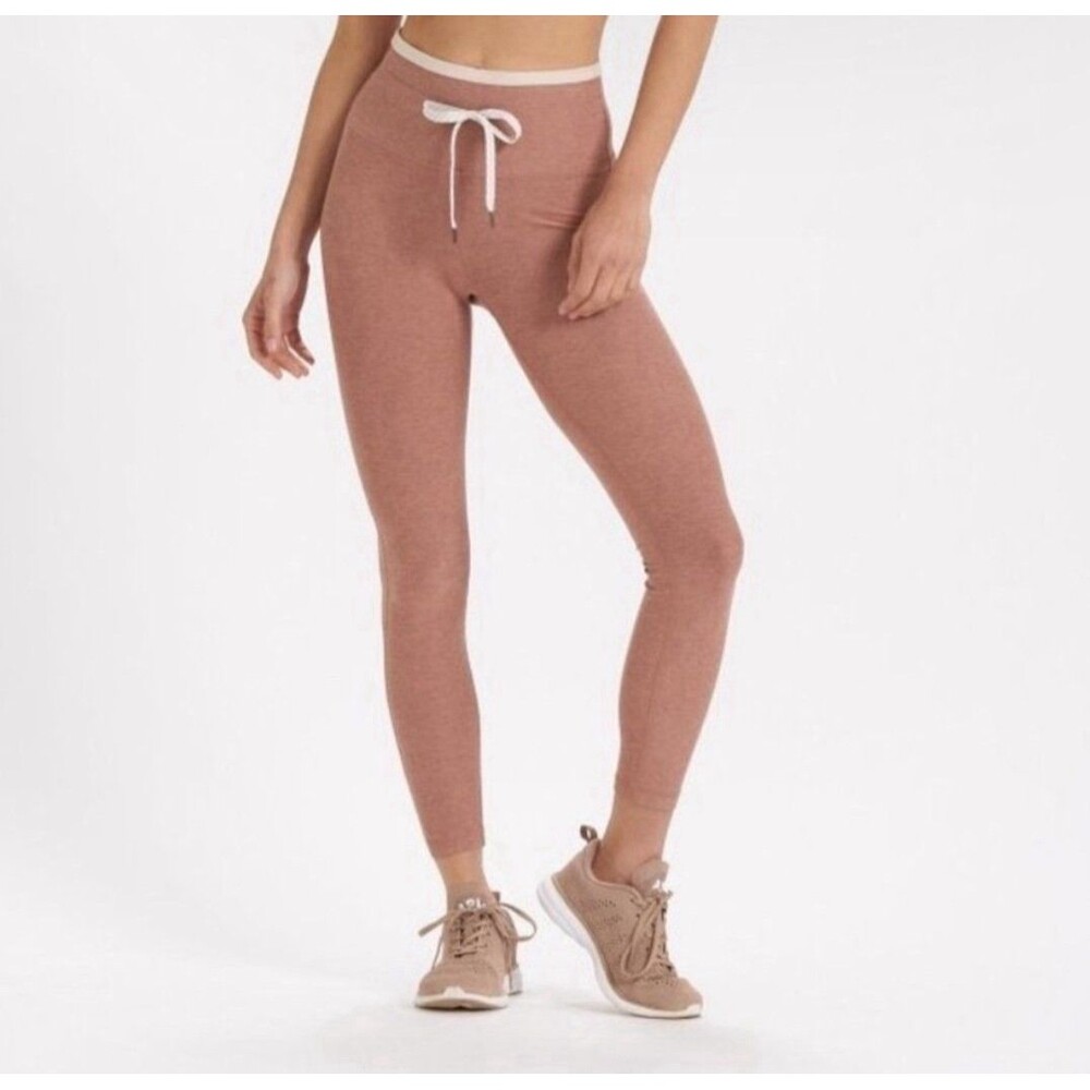 VUORI Light Terracotta Heather Vibe Elevation High Rise Athleisure Leggings L